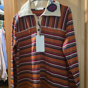 NWT Peraluna Harper Fine Embroidered Knitted Blouse